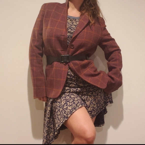 Max Mara Alpaca Window Pane Blazer Jacket - Picture 7 of 13